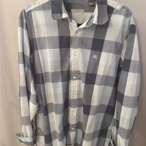 Burberry Button Down Shirt Blue/Grey. Size XL